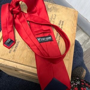 Stacy Adam’s red tie